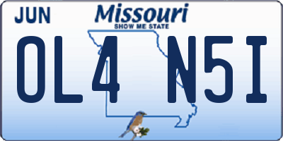 MO license plate OL4N5I