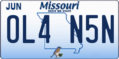 MO license plate OL4N5N