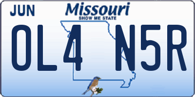 MO license plate OL4N5R