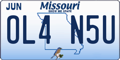 MO license plate OL4N5U