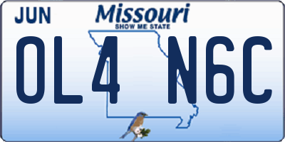 MO license plate OL4N6C