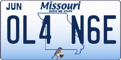 MO license plate OL4N6E