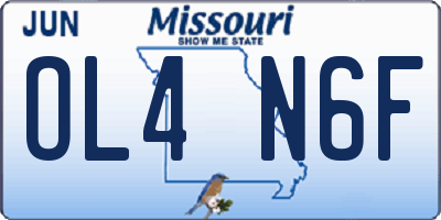 MO license plate OL4N6F