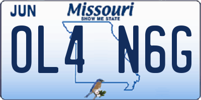 MO license plate OL4N6G
