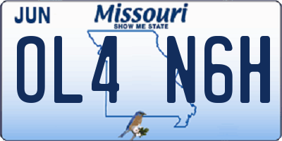 MO license plate OL4N6H