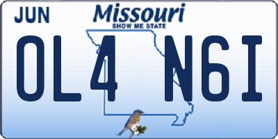 MO license plate OL4N6I
