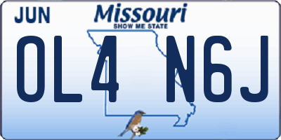 MO license plate OL4N6J