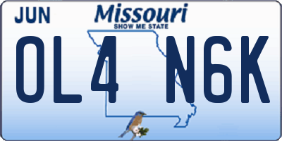 MO license plate OL4N6K