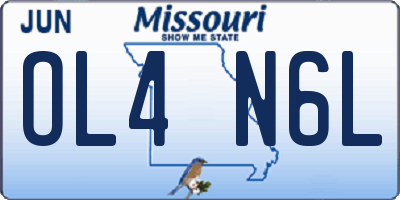 MO license plate OL4N6L