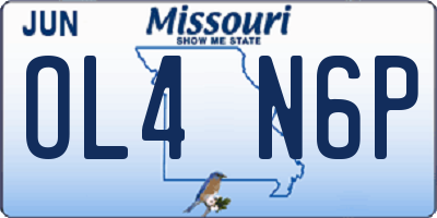 MO license plate OL4N6P