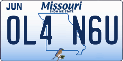 MO license plate OL4N6U