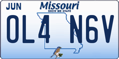 MO license plate OL4N6V