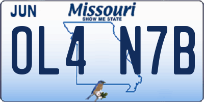 MO license plate OL4N7B