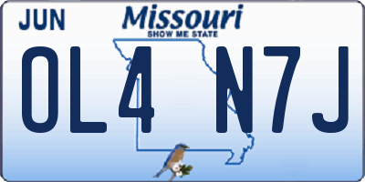 MO license plate OL4N7J