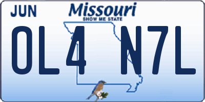 MO license plate OL4N7L