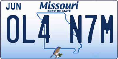 MO license plate OL4N7M