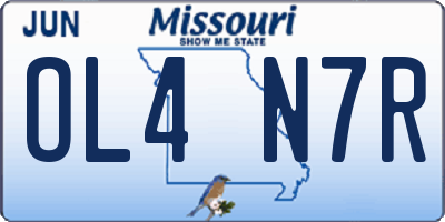 MO license plate OL4N7R