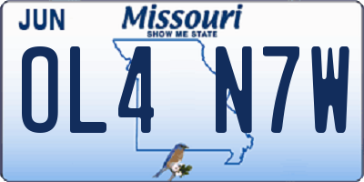 MO license plate OL4N7W