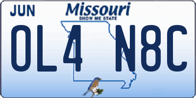 MO license plate OL4N8C