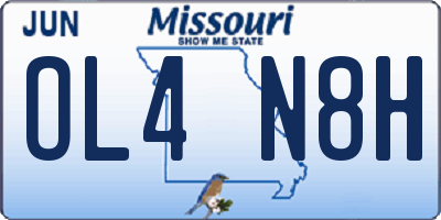 MO license plate OL4N8H