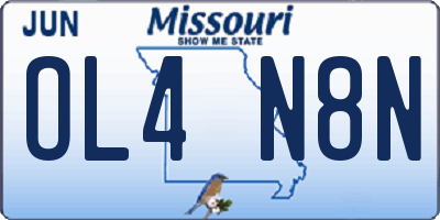MO license plate OL4N8N