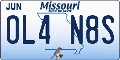 MO license plate OL4N8S