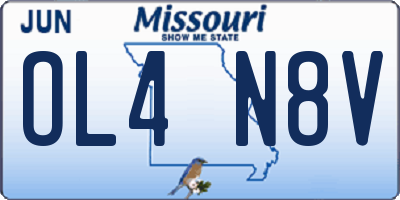 MO license plate OL4N8V