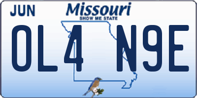 MO license plate OL4N9E