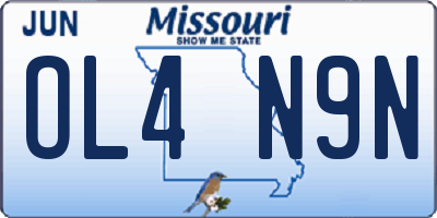 MO license plate OL4N9N
