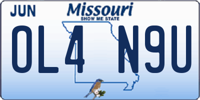 MO license plate OL4N9U