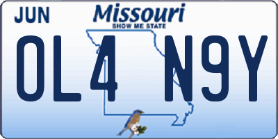 MO license plate OL4N9Y