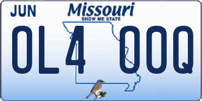 MO license plate OL4O0Q
