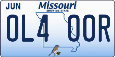 MO license plate OL4O0R