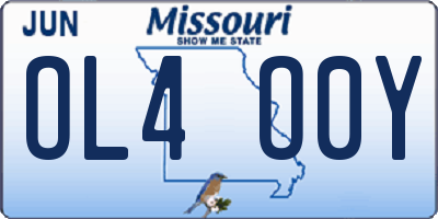 MO license plate OL4O0Y