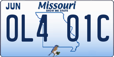 MO license plate OL4O1C