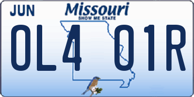 MO license plate OL4O1R