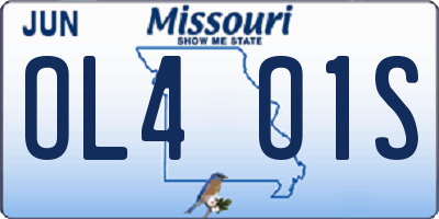 MO license plate OL4O1S