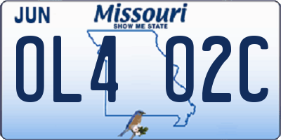 MO license plate OL4O2C