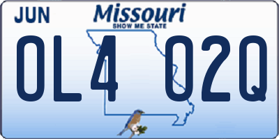 MO license plate OL4O2Q