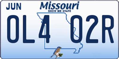 MO license plate OL4O2R