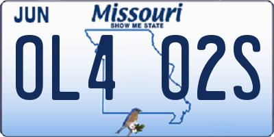 MO license plate OL4O2S