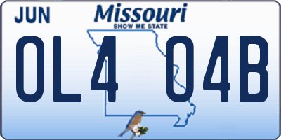 MO license plate OL4O4B