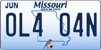 MO license plate OL4O4N