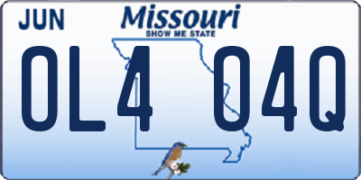 MO license plate OL4O4Q