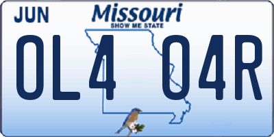 MO license plate OL4O4R