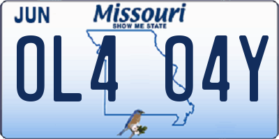 MO license plate OL4O4Y