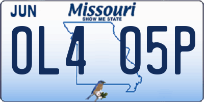 MO license plate OL4O5P