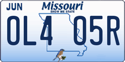 MO license plate OL4O5R