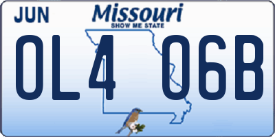 MO license plate OL4O6B