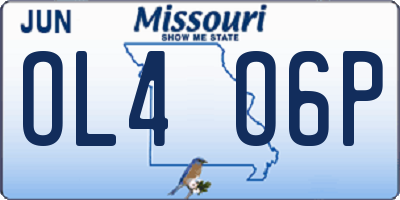 MO license plate OL4O6P